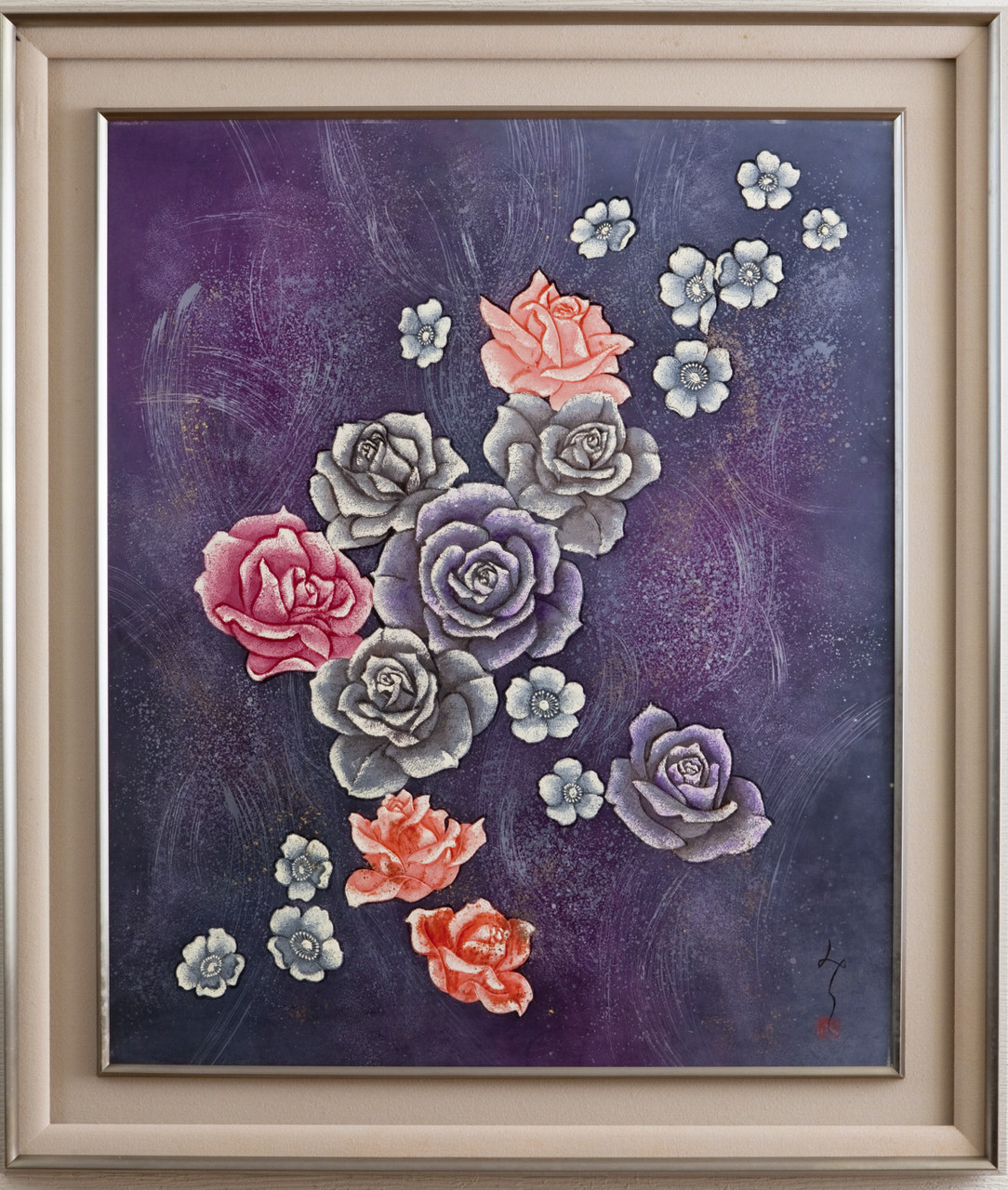 レザークラフト ろうけつ染『ばらの宴』:ギャラリー