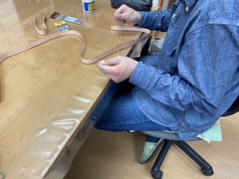 手縫い　レザークラフト教室　革工芸教室
