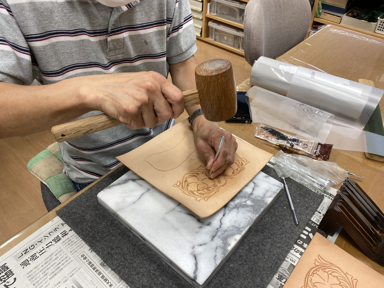 レザークラフト 教室　日曜クラス