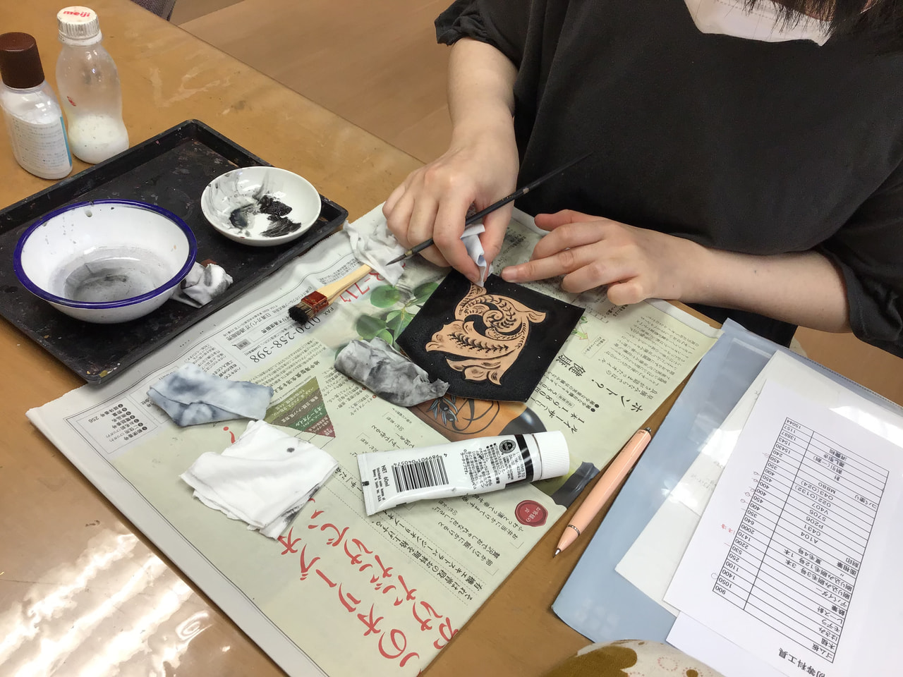 レザークラフト教室　月曜クラス