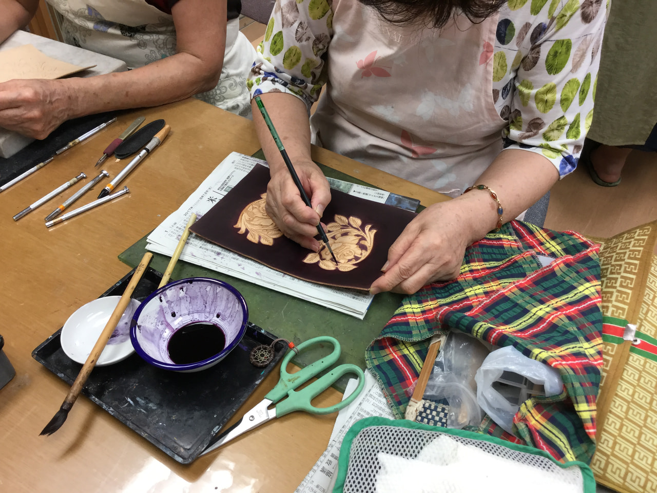 レザークラフト教室　９月水曜クラス１回目