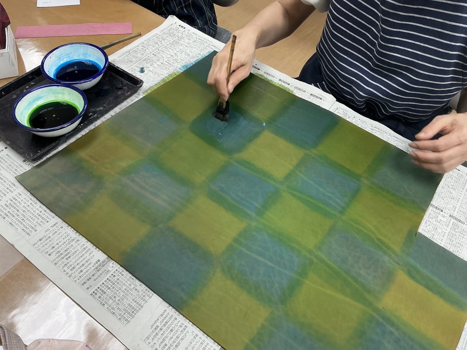革染色　レザークラフト教室　革工芸教室