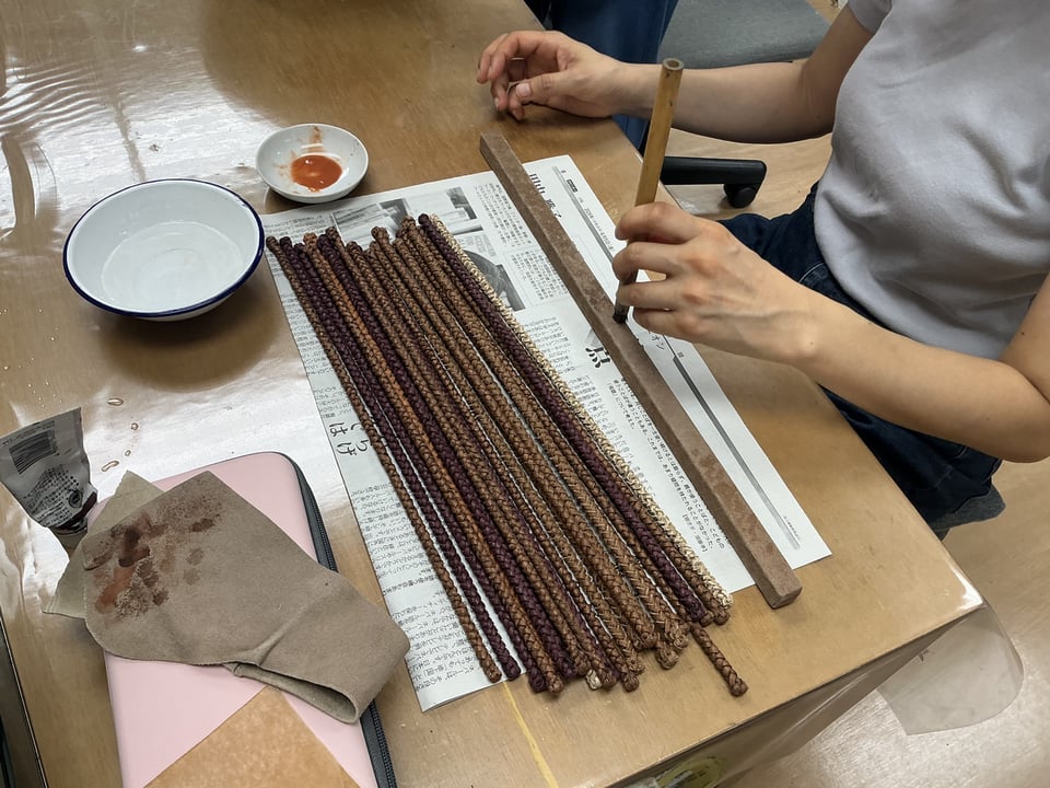 革編み　レザークラフト教室　革工芸教室