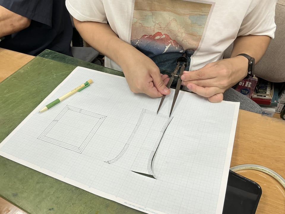 立体造形製図　レザークラフト教室　革工芸教室
