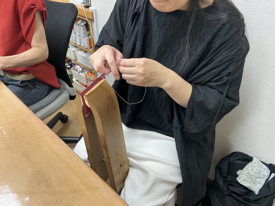 手縫い　レザークラフト教室　革工芸教室