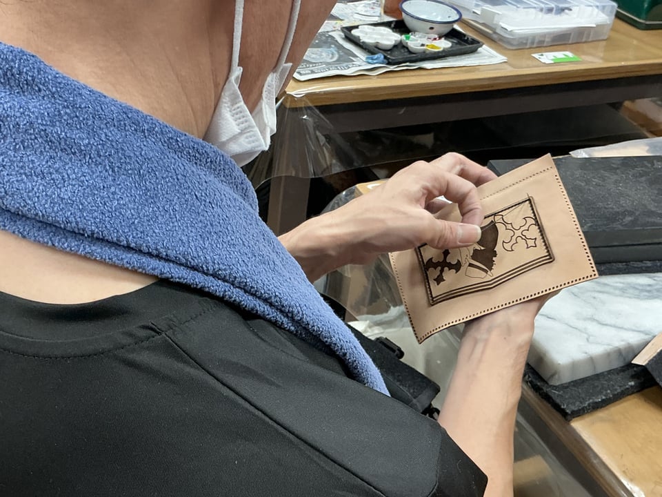 ウォレット　レザークラフト教室　革工芸教室