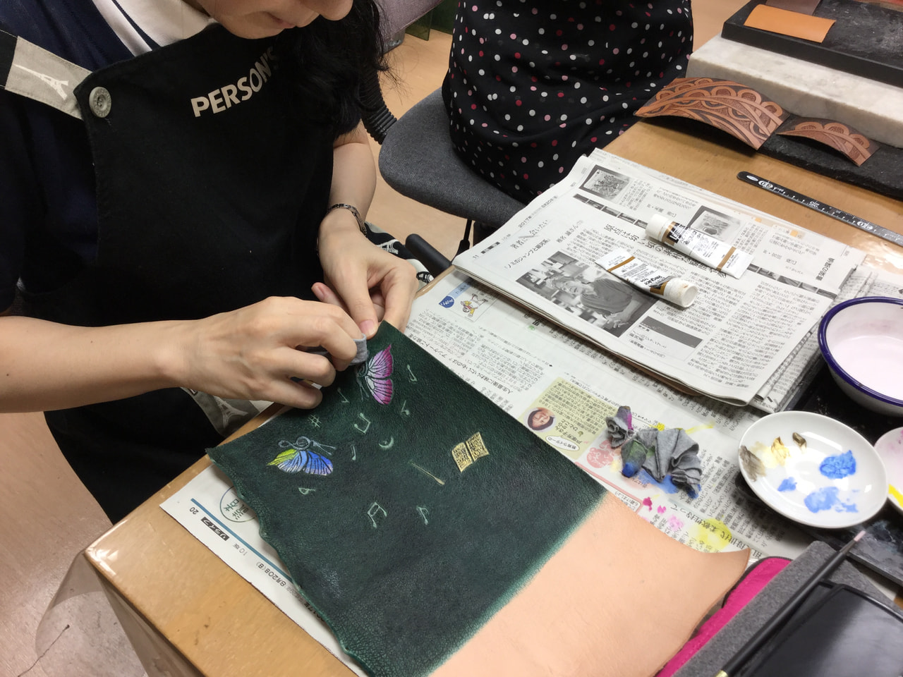 レザークラフト教室　日曜クラス9月２回目