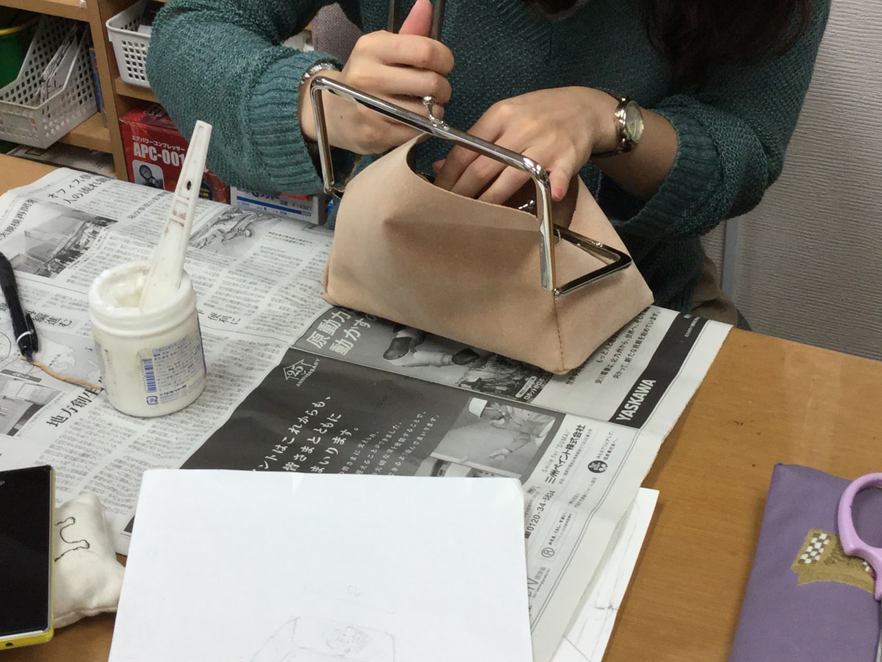 レザークラフト教室　日曜クラス10月1回目