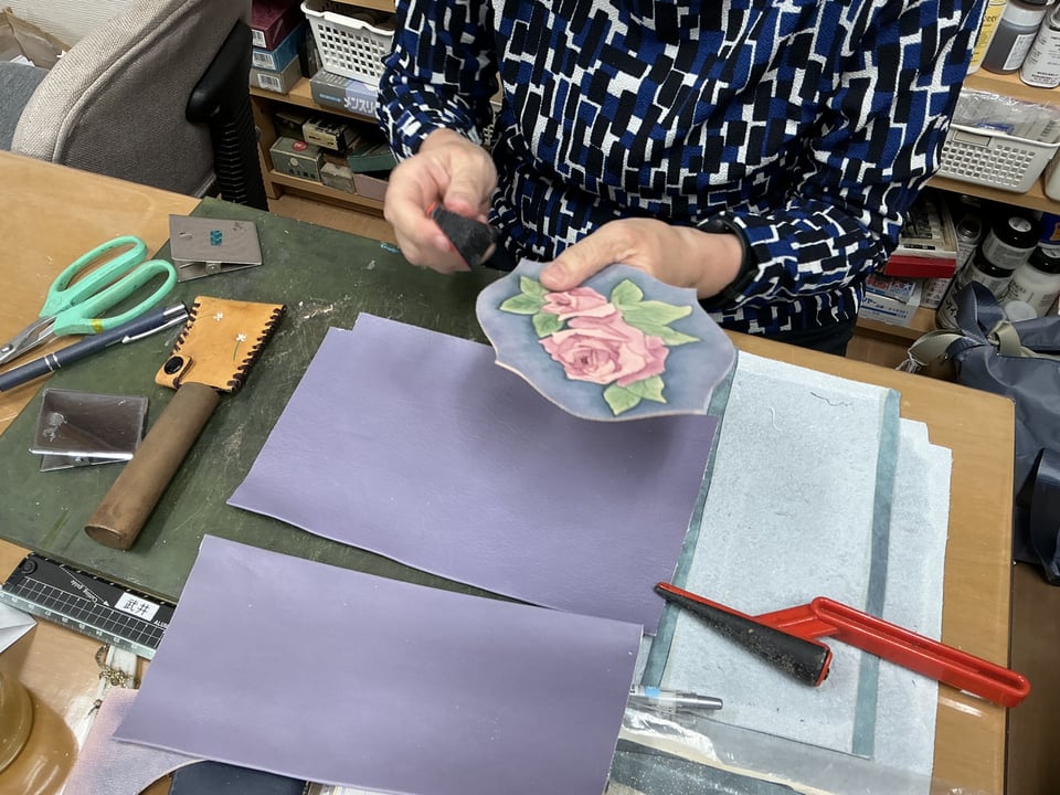 バッグ仕立て　レザークラフト教室　革工芸教室