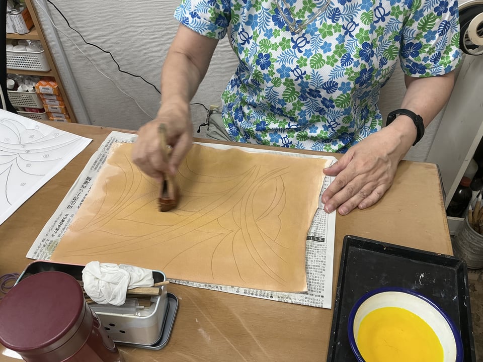 ろうけつ染　レザークラフト教室　革工芸教室