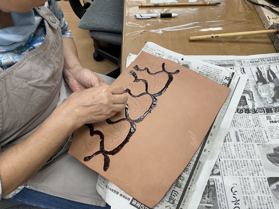 ろうけつ染　レザークラフト教室　革工芸教室