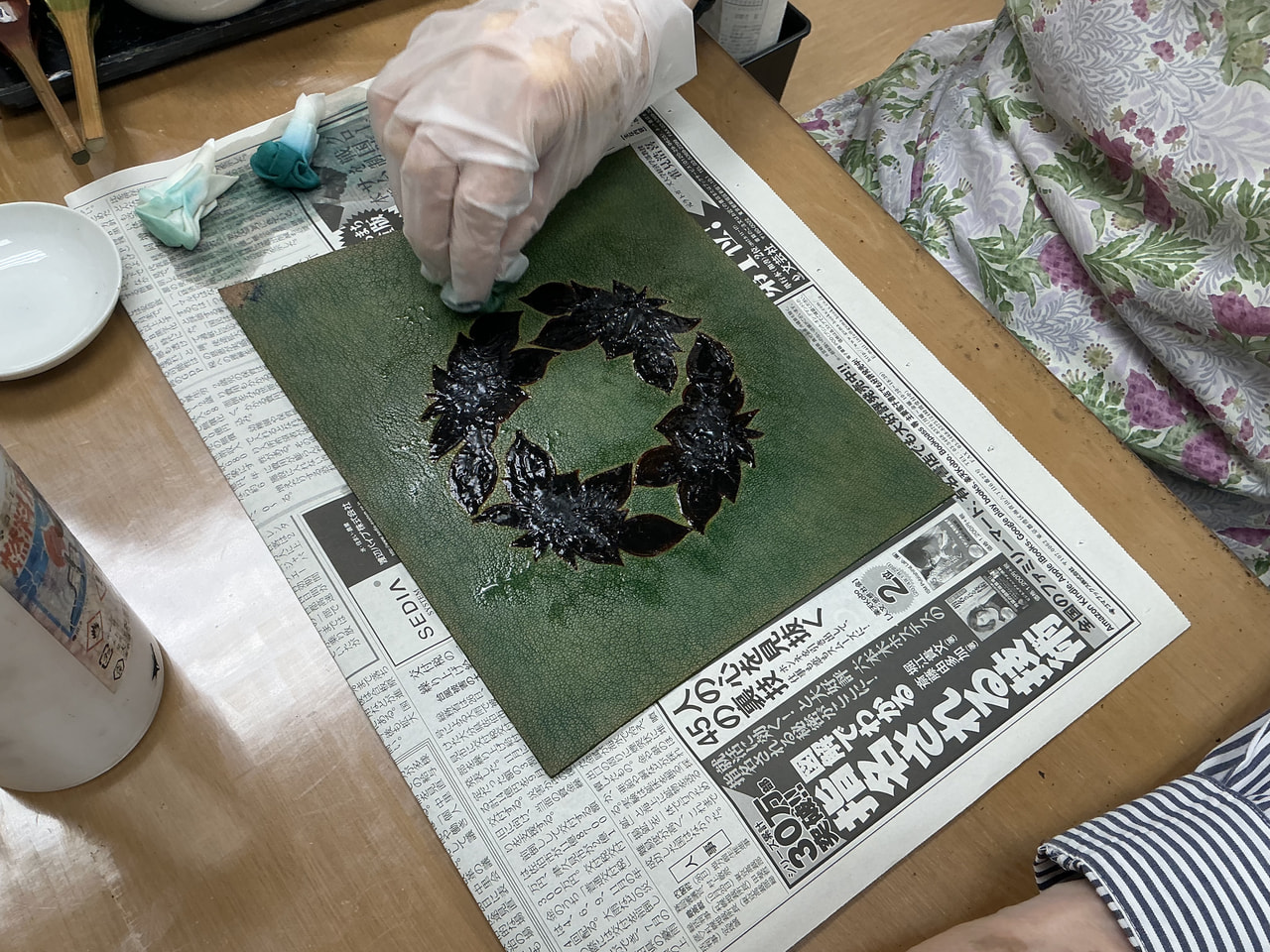 レザークラフトクラス　ろうけつ染金曜クラス　