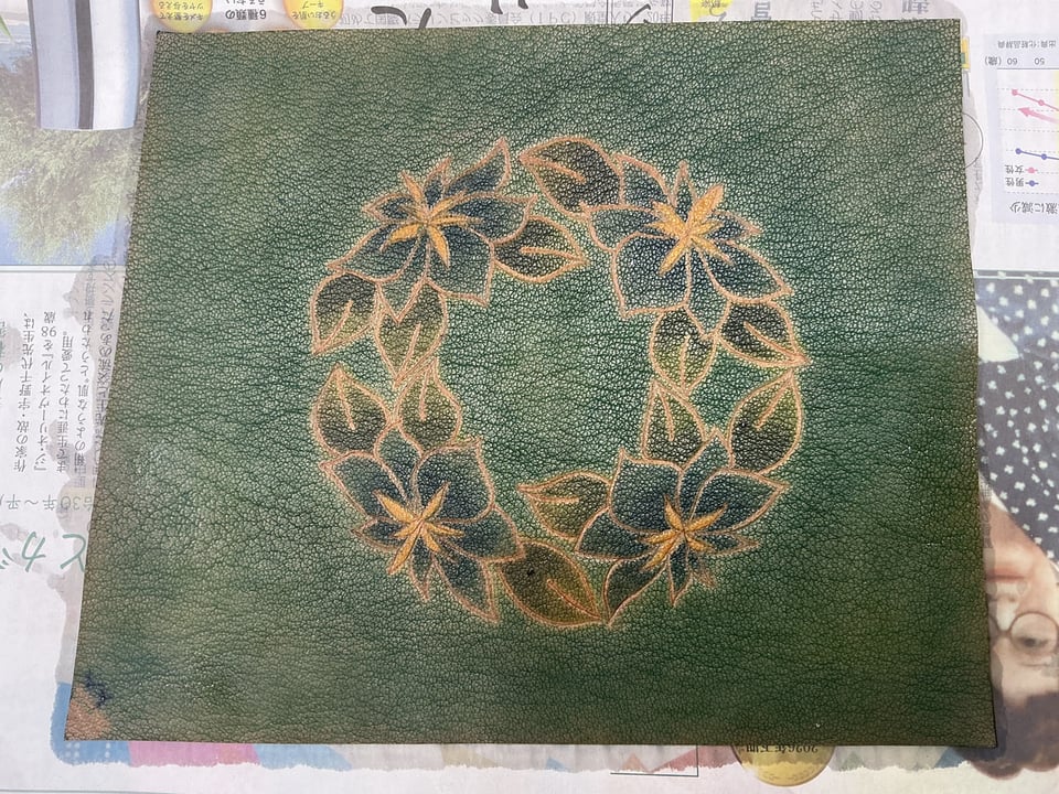 ろうけつ染作品、レザークラフト教室, 革工芸教室, 
