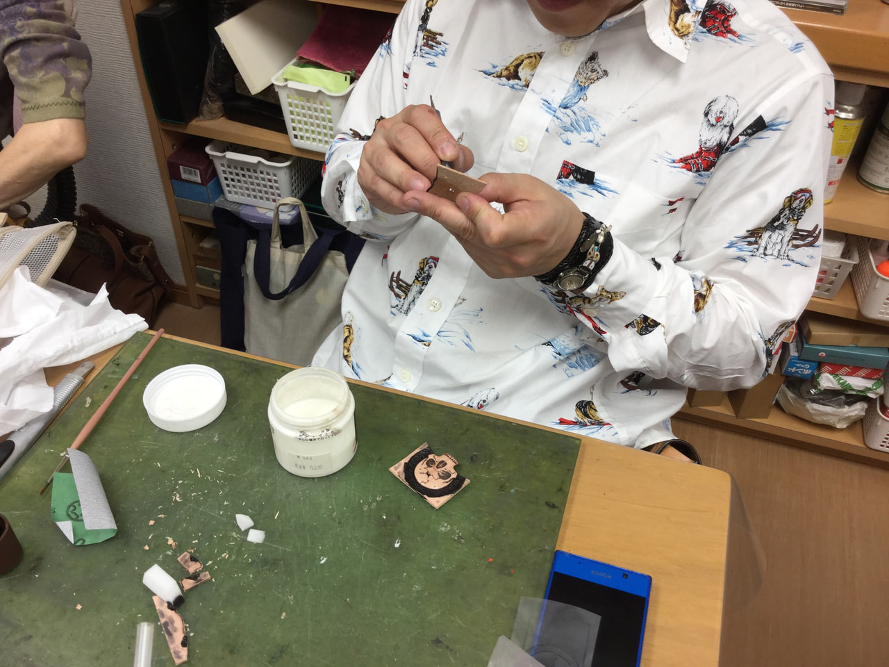 レザークラフト教室　月曜クラス10月１回目