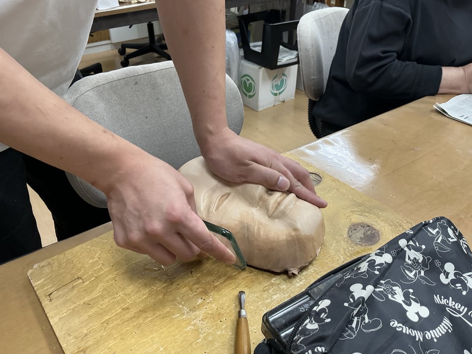 革能面　レザークラフト教室　革工芸教室