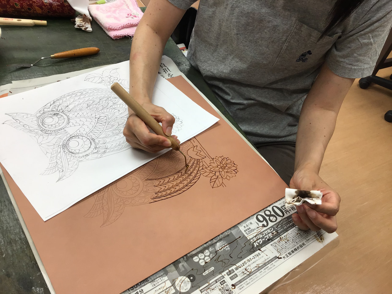 レザークラフト教室　第3日曜クラス