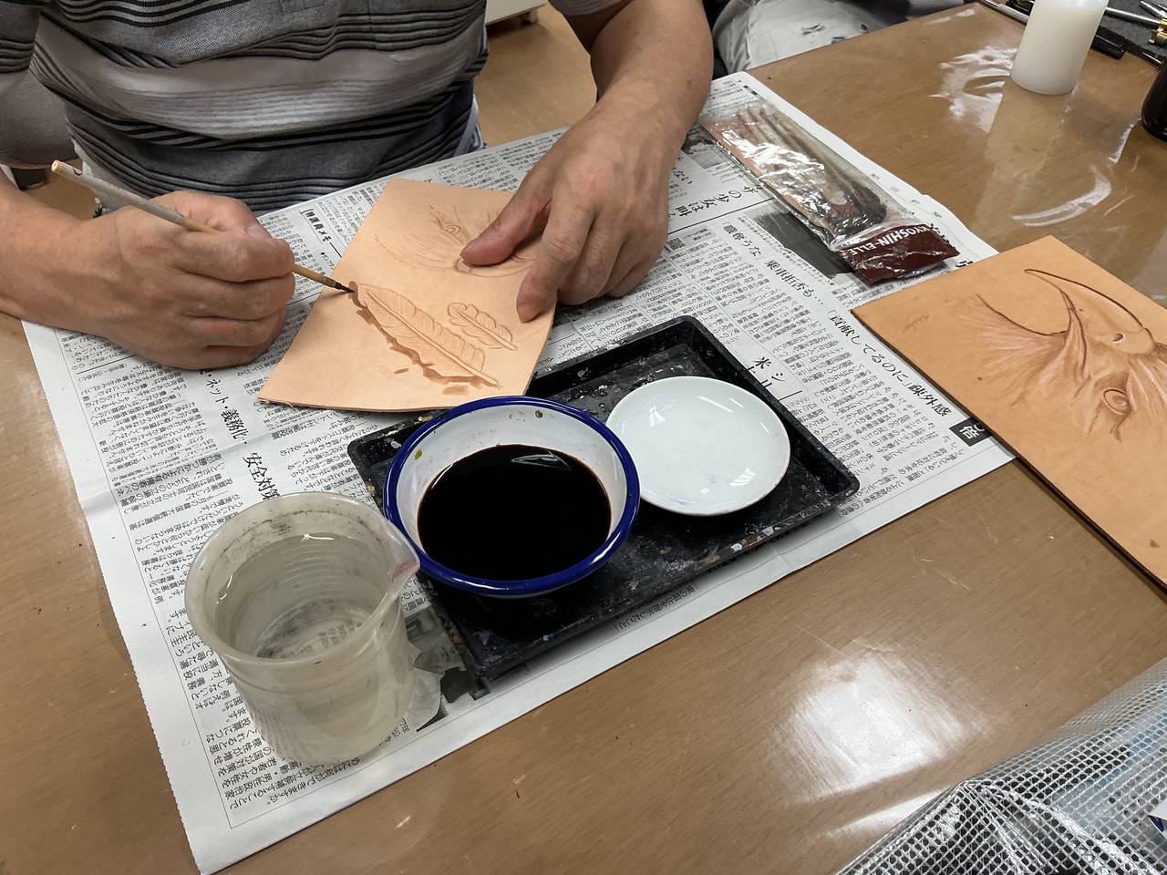 レザークラフト教室　日曜クラス　6月１回目