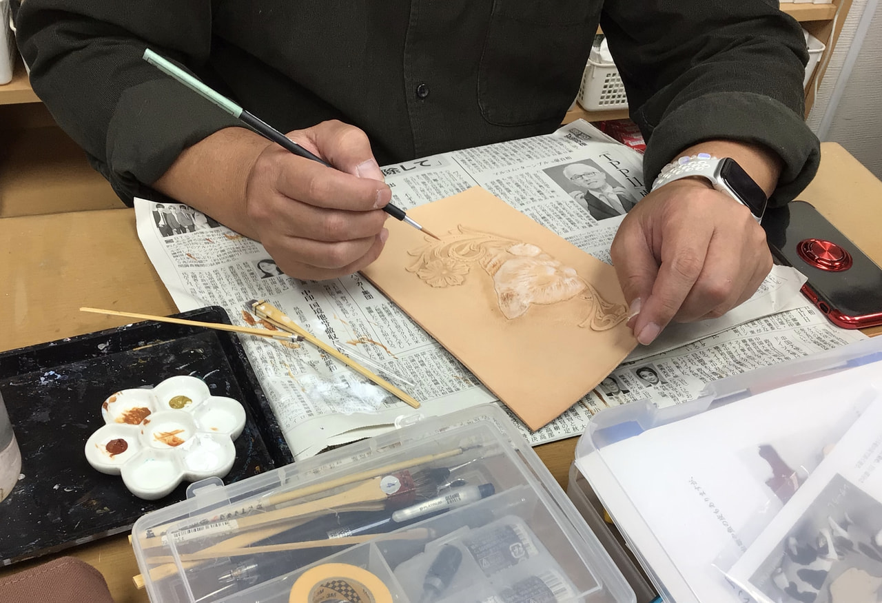 レザークラフト教室　木曜クラス11月1回目