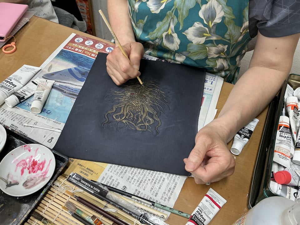 フィギャアカービング　レザークラフト教室　革工芸教室