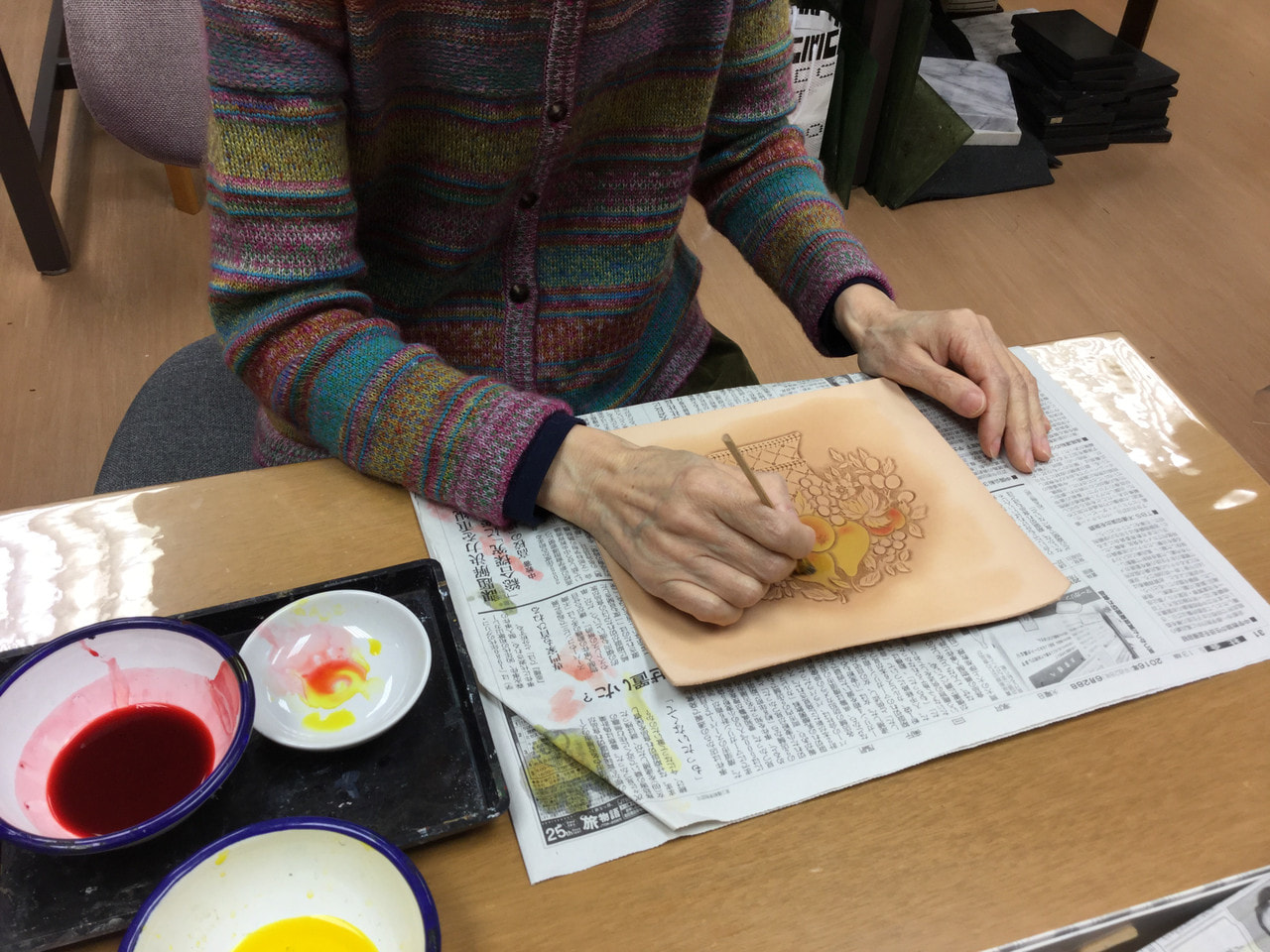 レザークラフト教室・2月 月曜クラス第１回