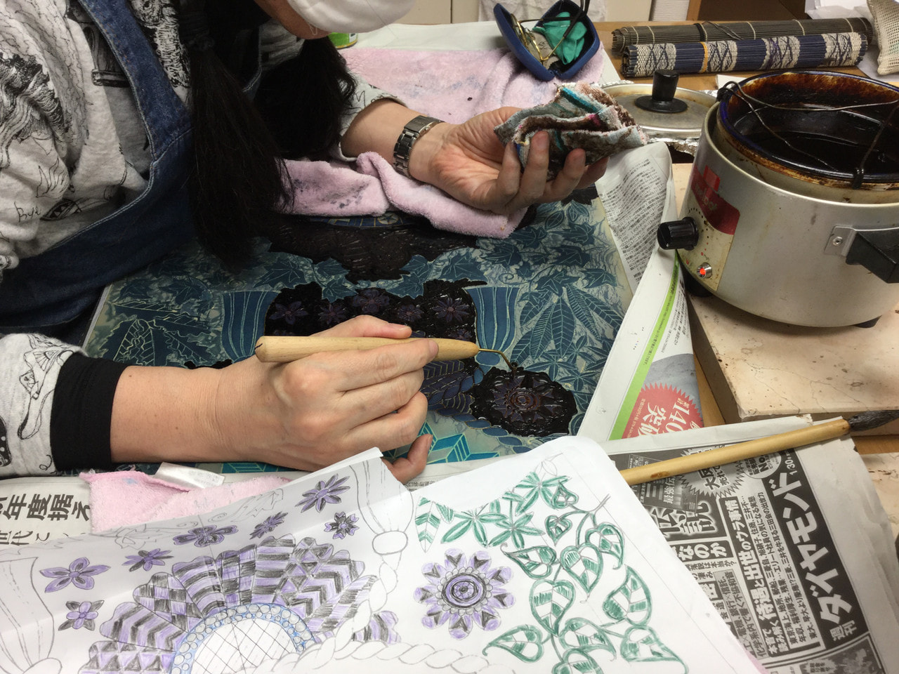 革ろうけつ染め教室