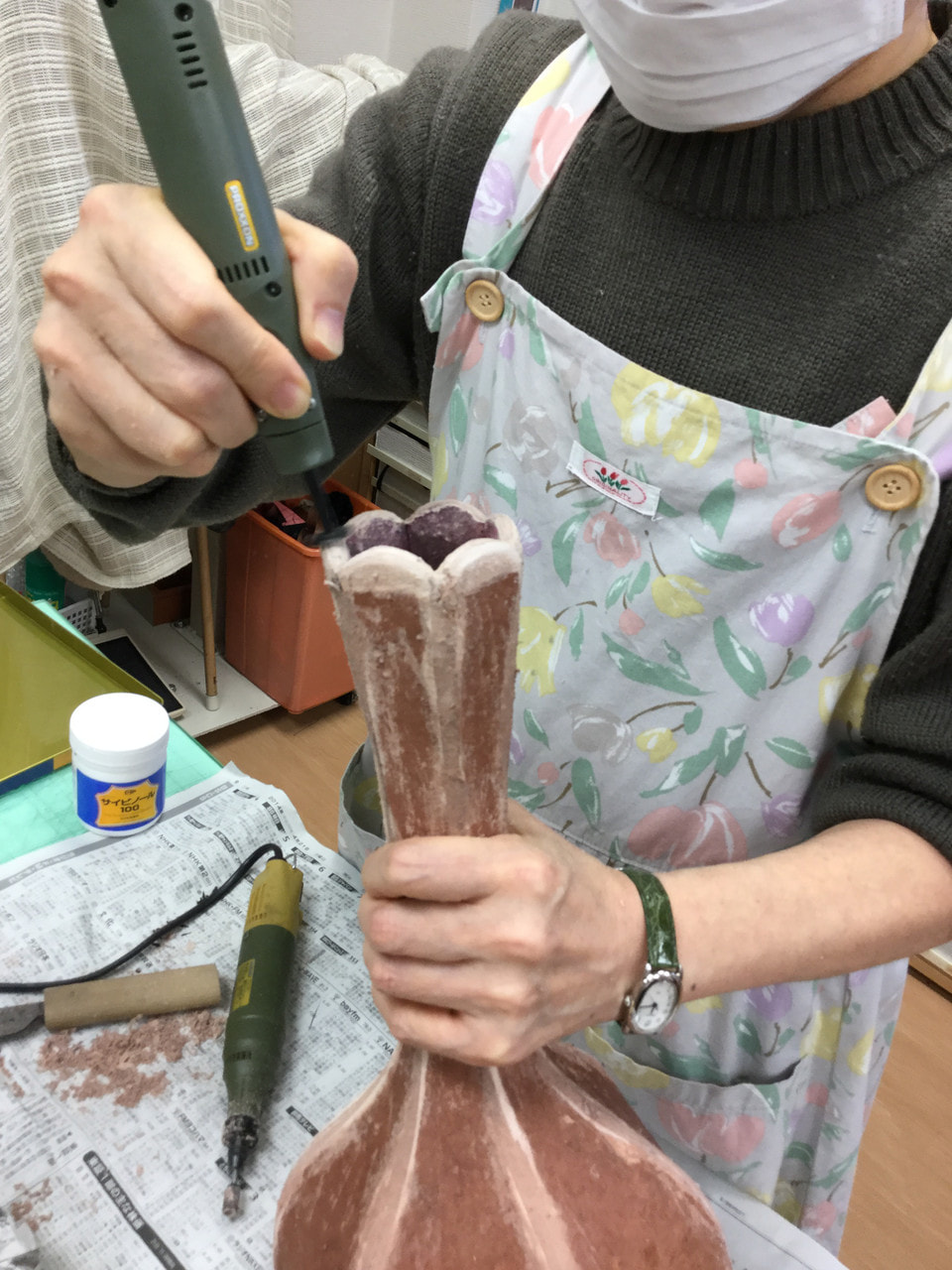 レザークラフト教室・2月 木曜クラス第２回目