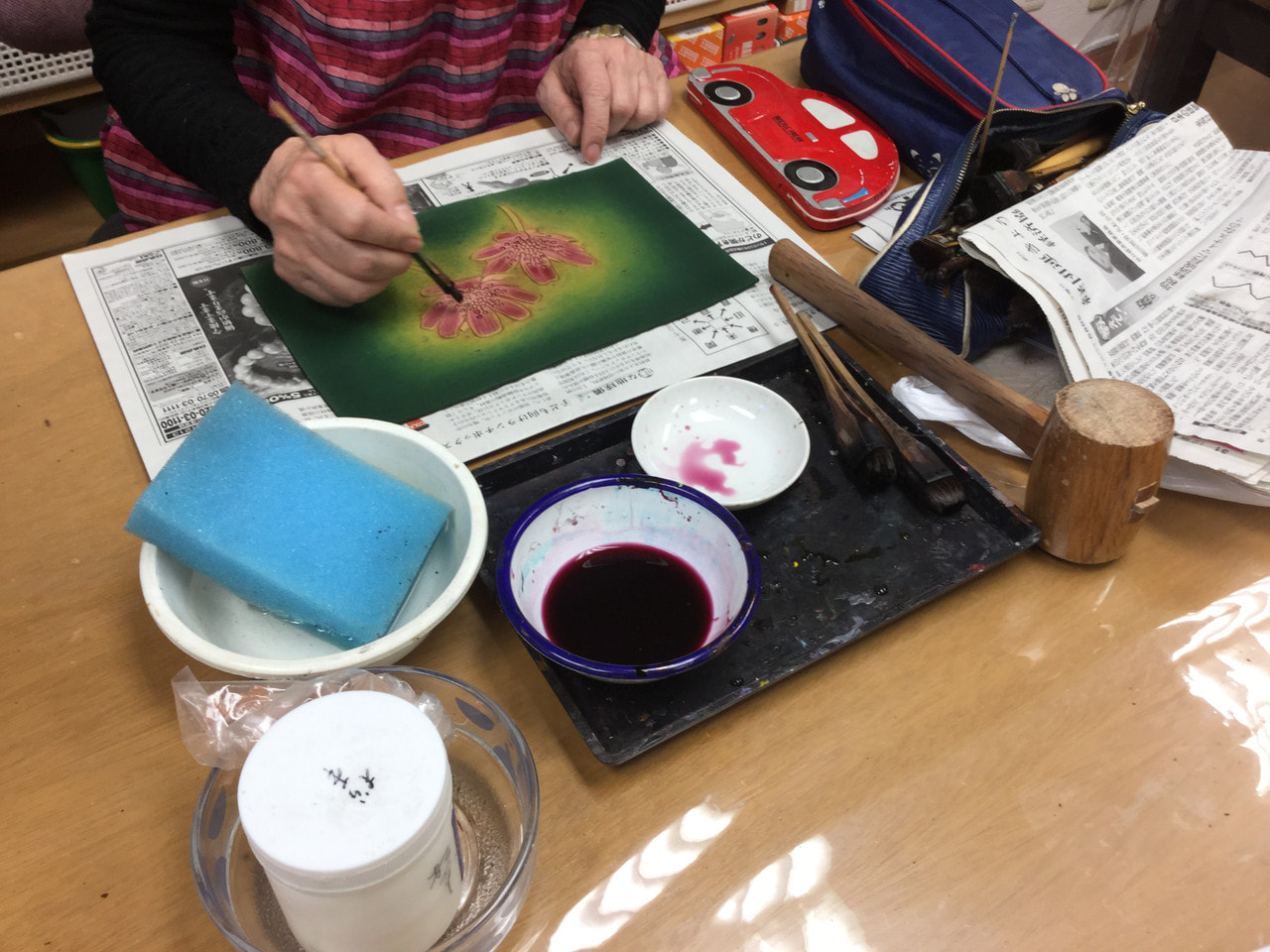 レザークラフト教室・木曜クラス3月２回目