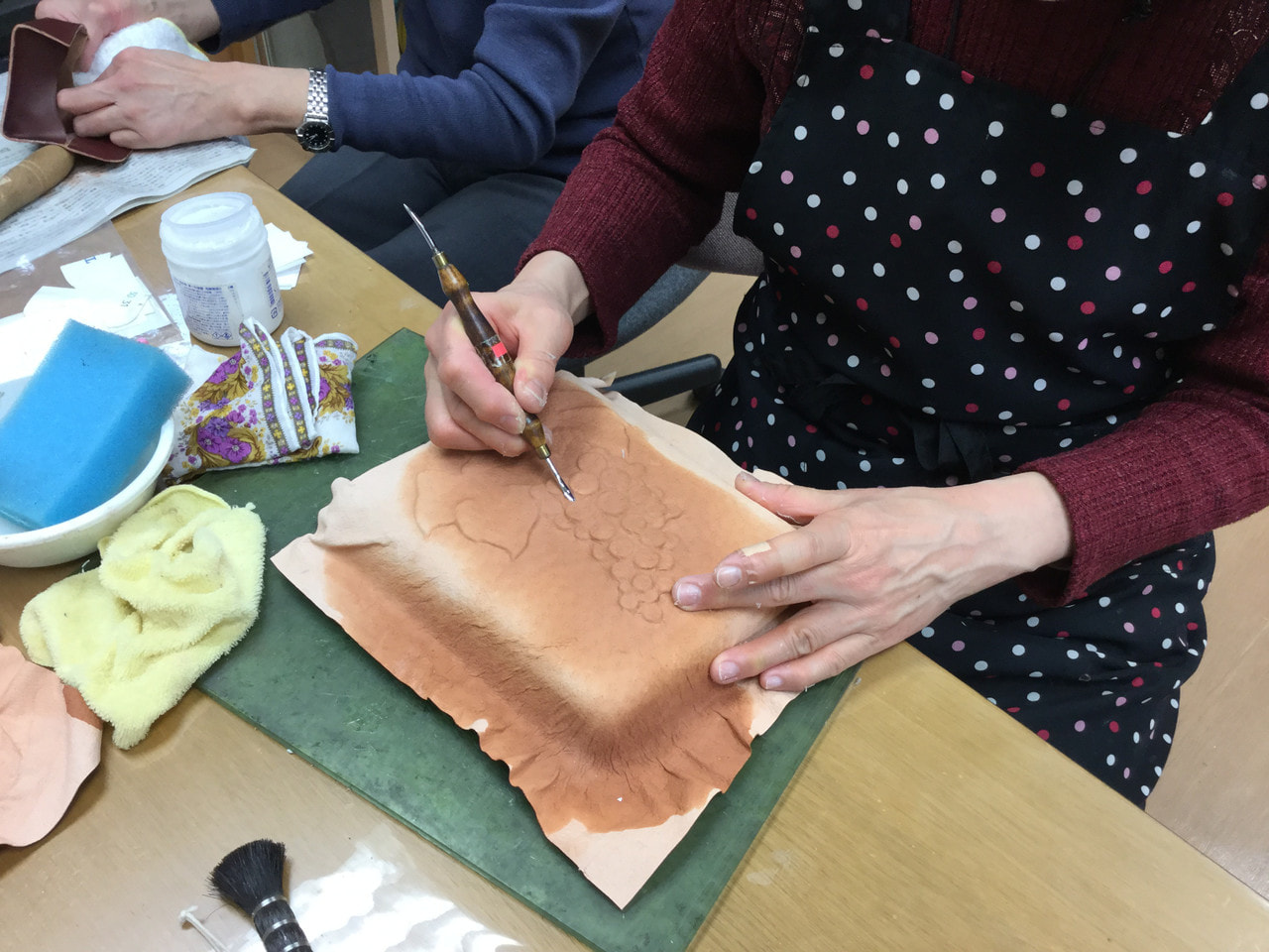 レザークフト教室・ろうけつ染め教室