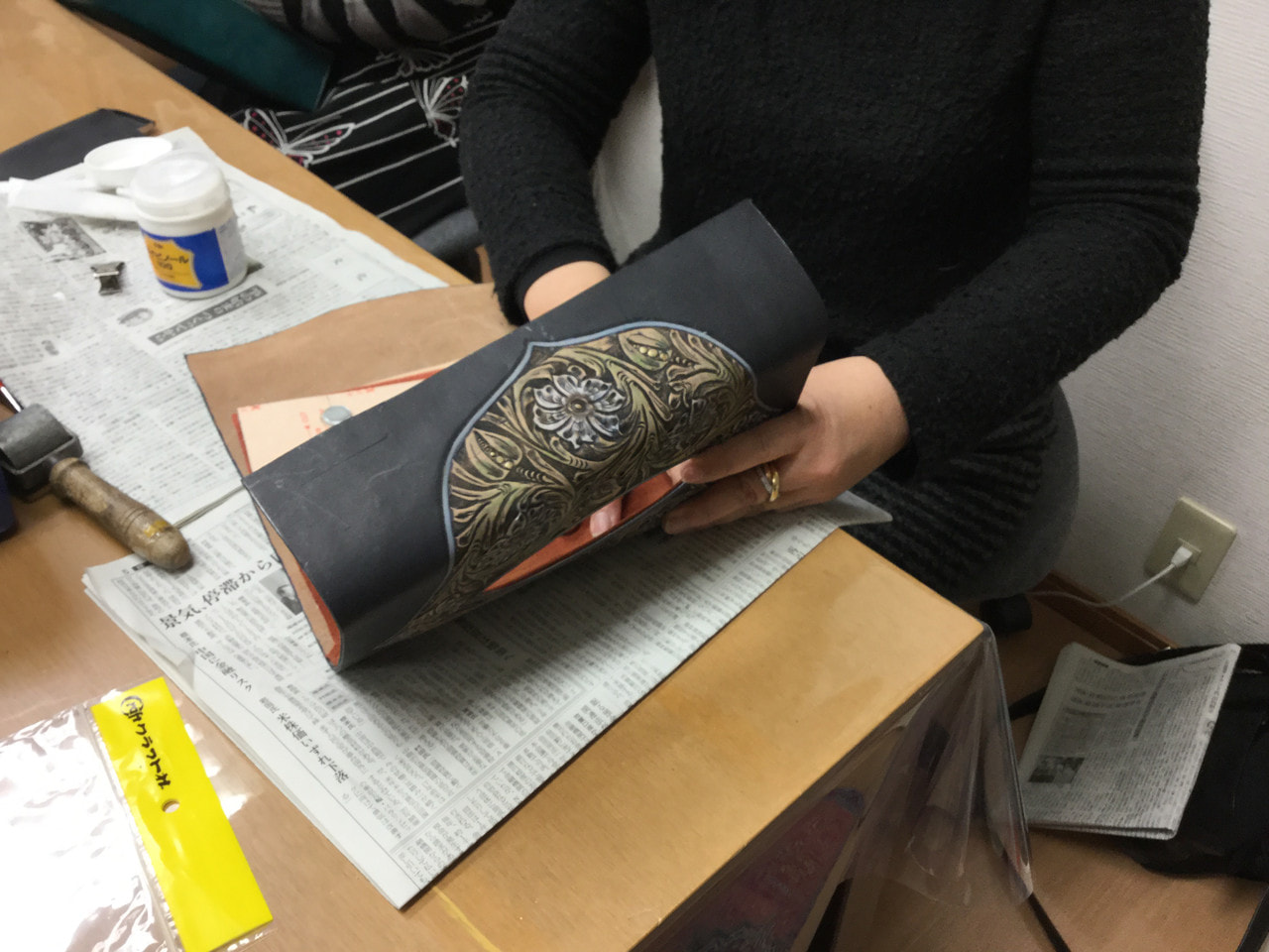 レザークラフト教室・日曜クラス４月１回目