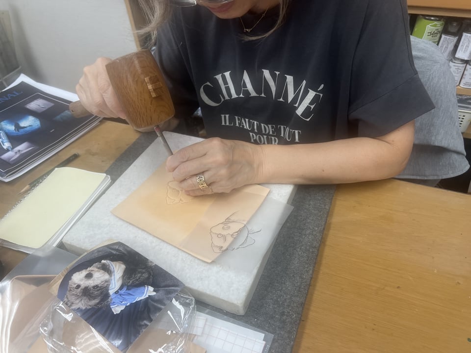 フィギュアカービング　レザークラフト教室　革工芸教室