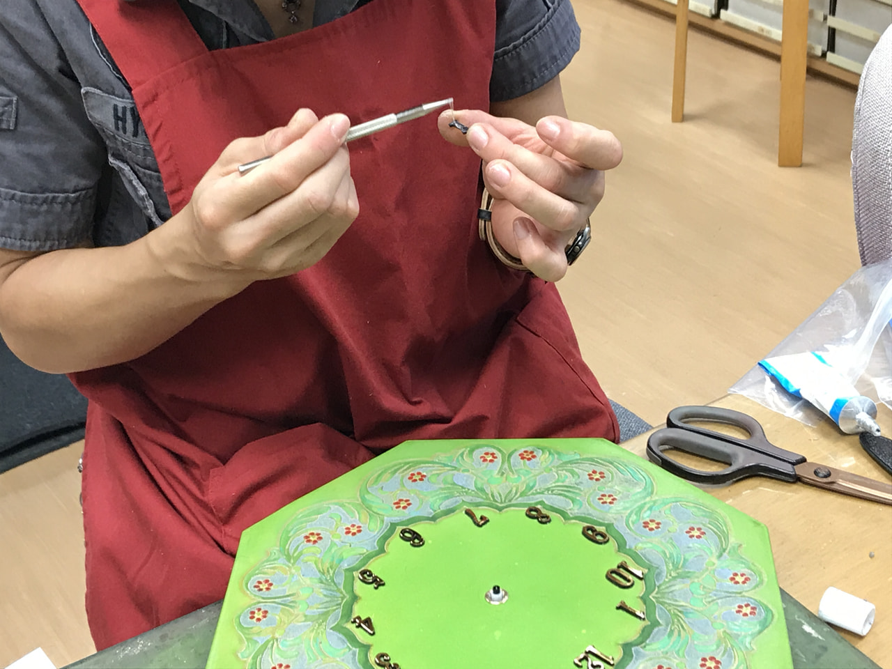 レザークラフト教室　木曜クラス9月第２回