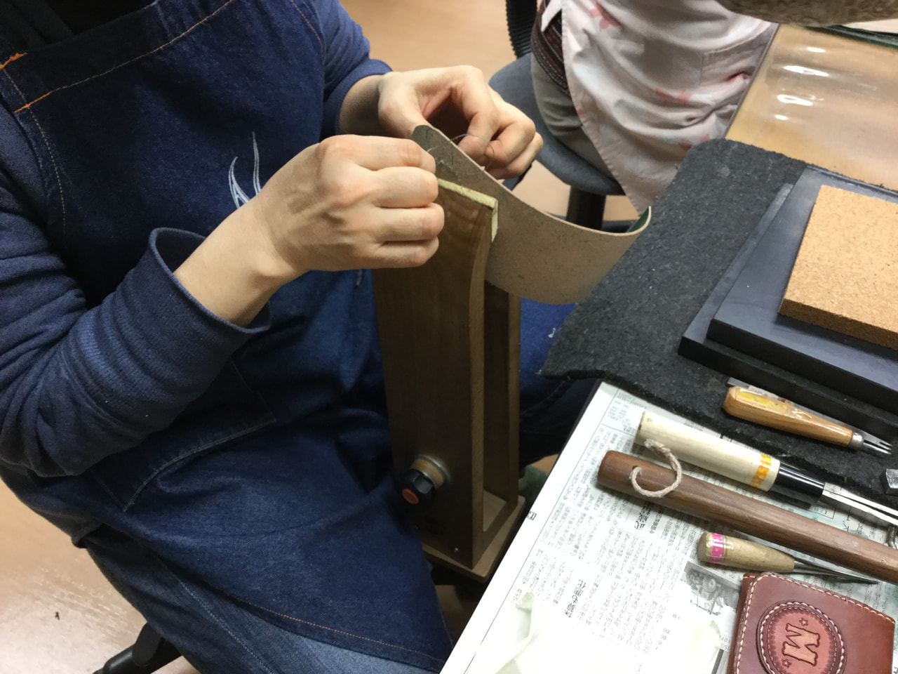 レザークラフト教室　水曜クラス第１回