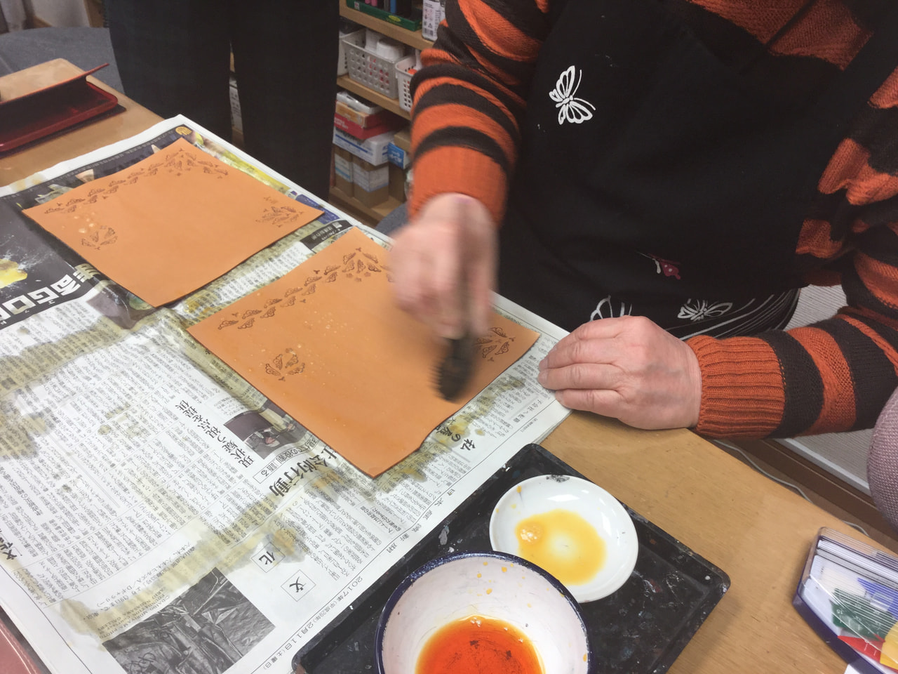 レザークラフト教室　月曜クラス２月第２回