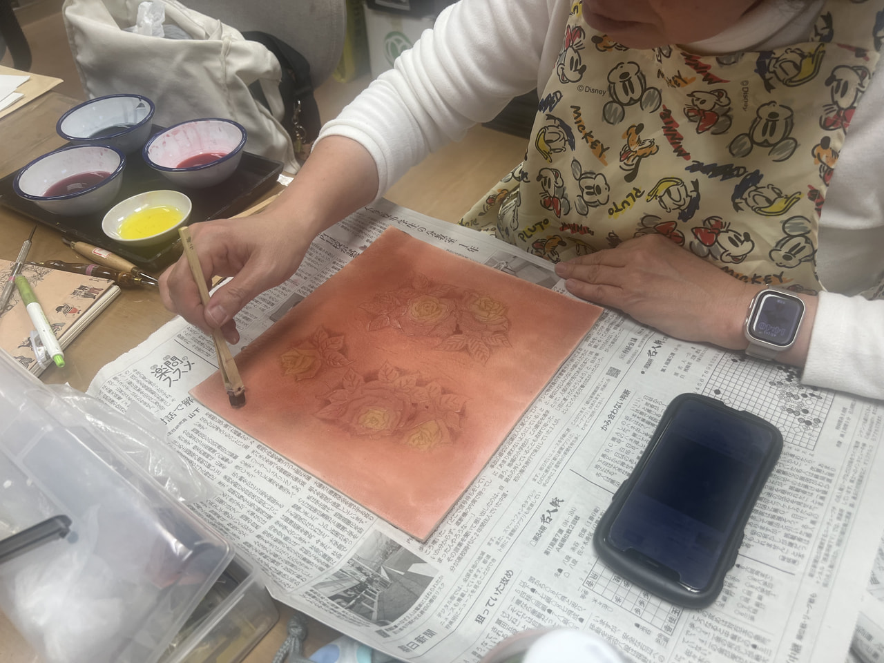  レザークラフト教室　火曜クラス　11月１回目