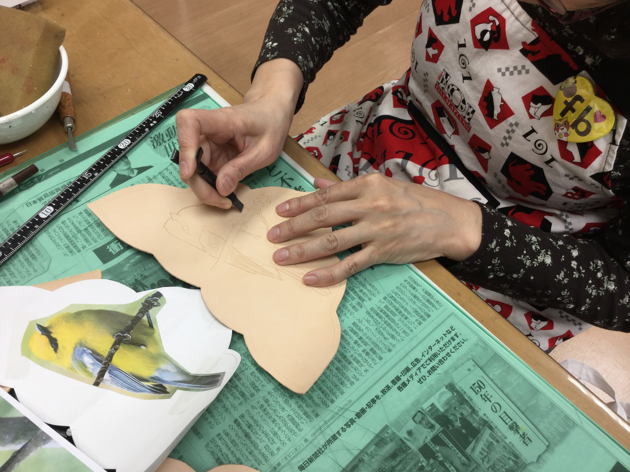 レザークラフト 教室　日曜クラス１回目