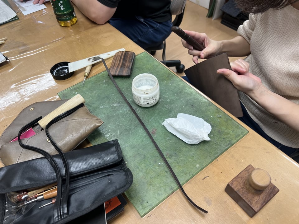 システム手帳　レザークラフト教室　革工芸教室