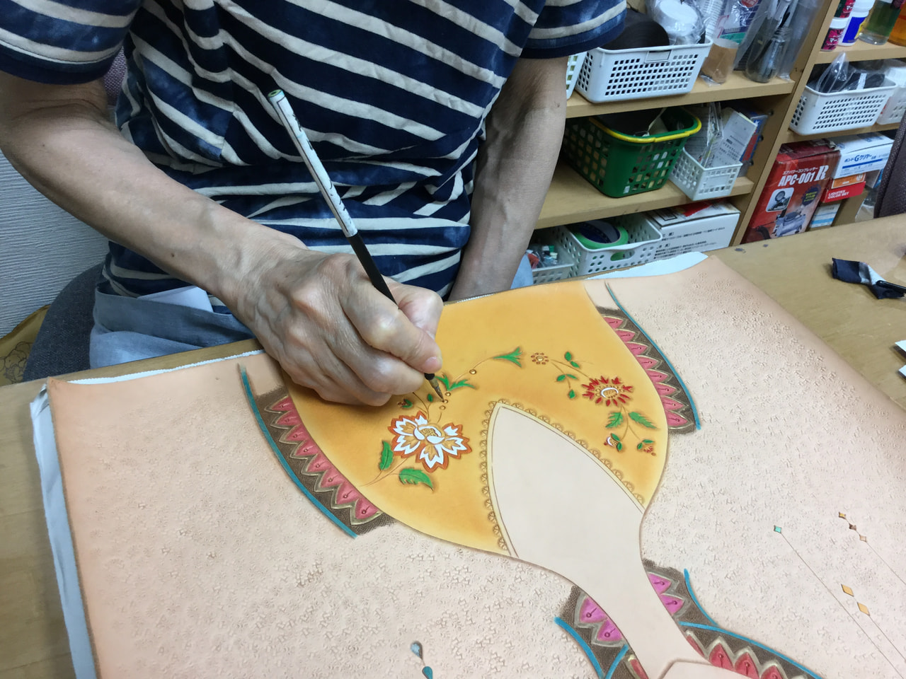 レザークラフト教室 7月月曜クラス2回目