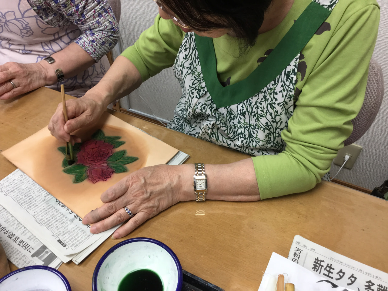 レザークラフト 教室　水曜クラス４月１回目