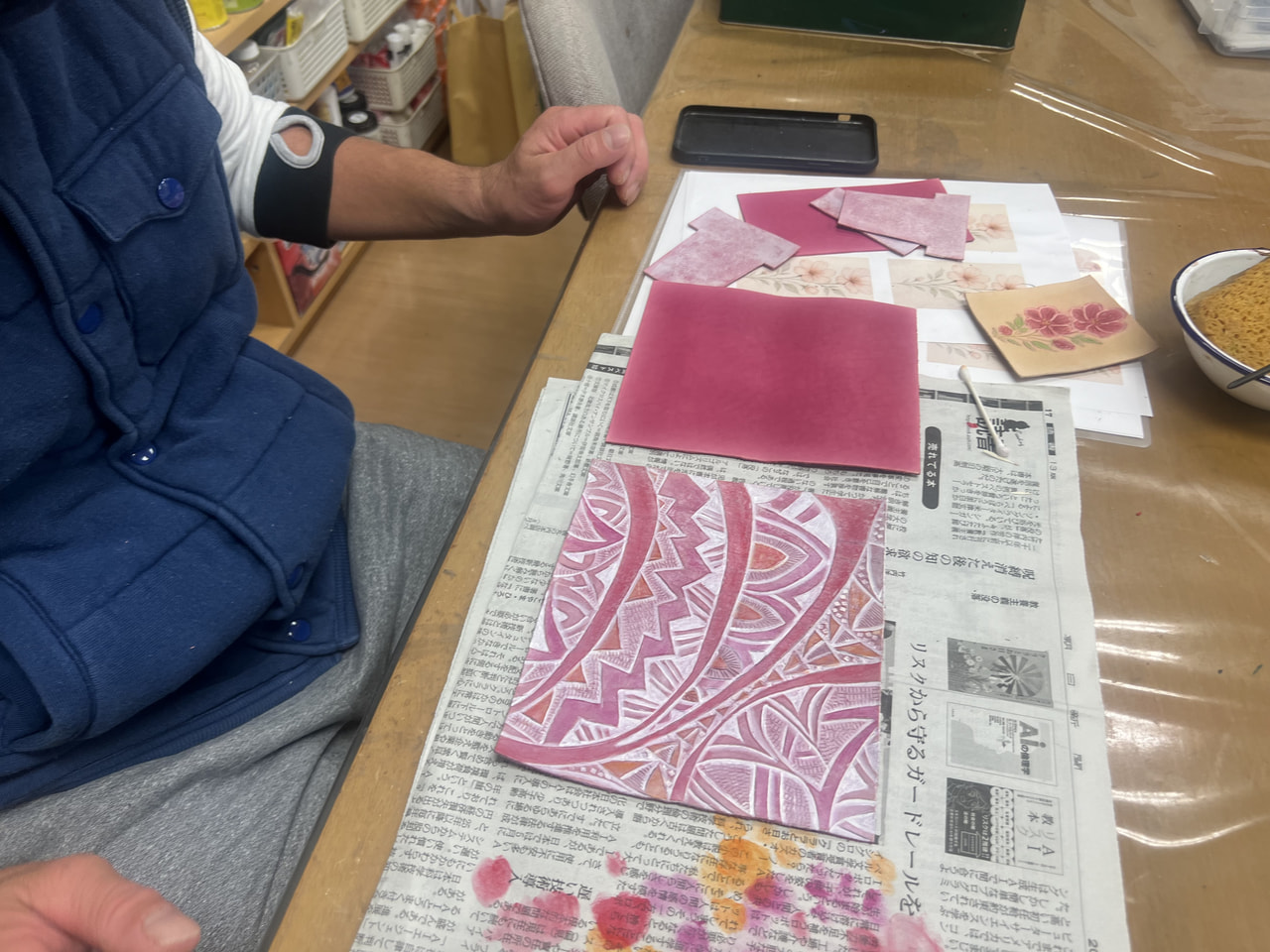 レザークラフト教室　日曜クラス　12月１回目