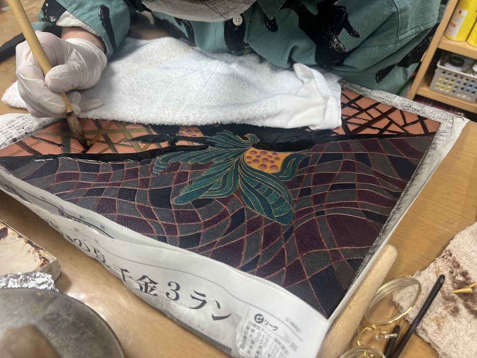 ろうけつ染　レザークラフト教室　革工芸教室