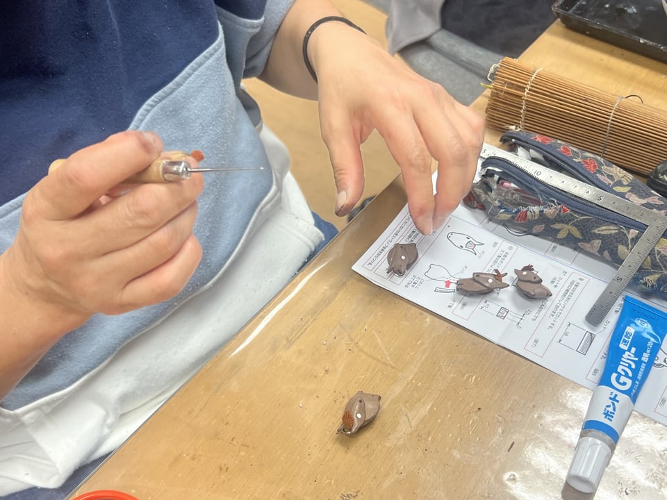 干支ストラップ　レザークラフト教室　革工芸教室