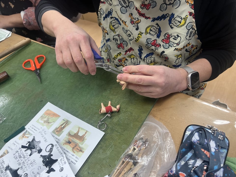 干支キーホルダー　レザークラフト教室　革工芸教室