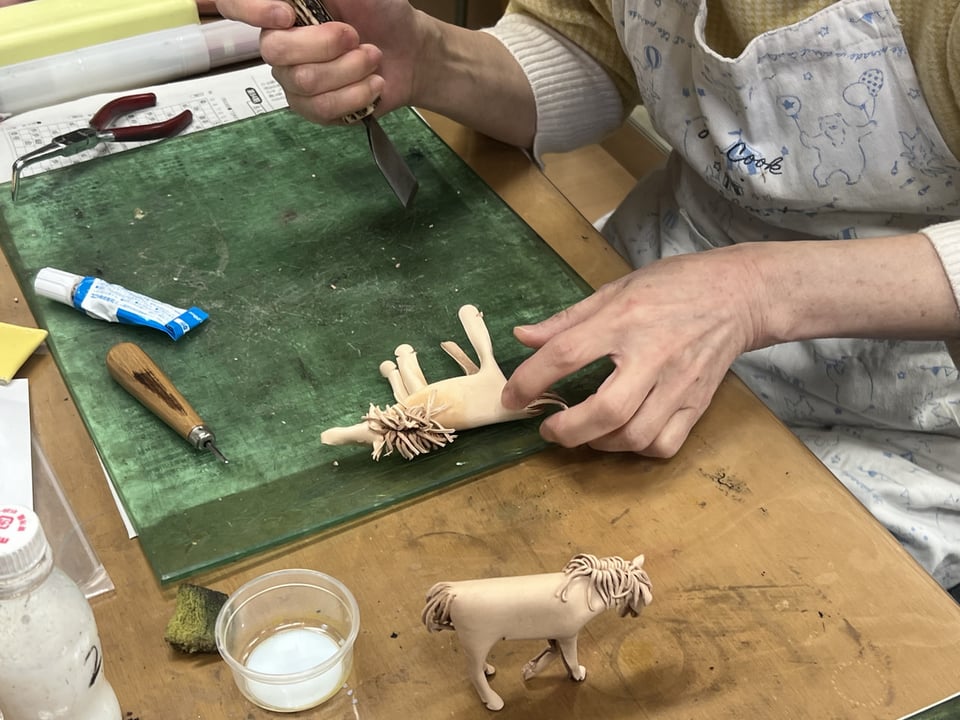 革の干支　レザークラフト教室　革工芸教室