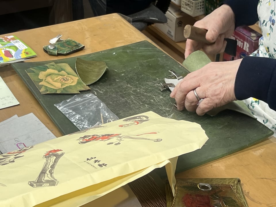 コインボックス　レザークラフト教室　革工芸教室