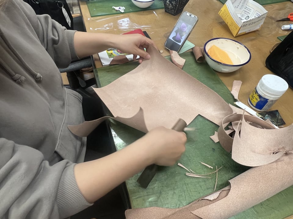 革立体造形　レザークラフト教室　革工芸教室