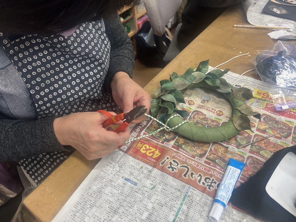 革リース　レザークラフト教室　革工芸教室