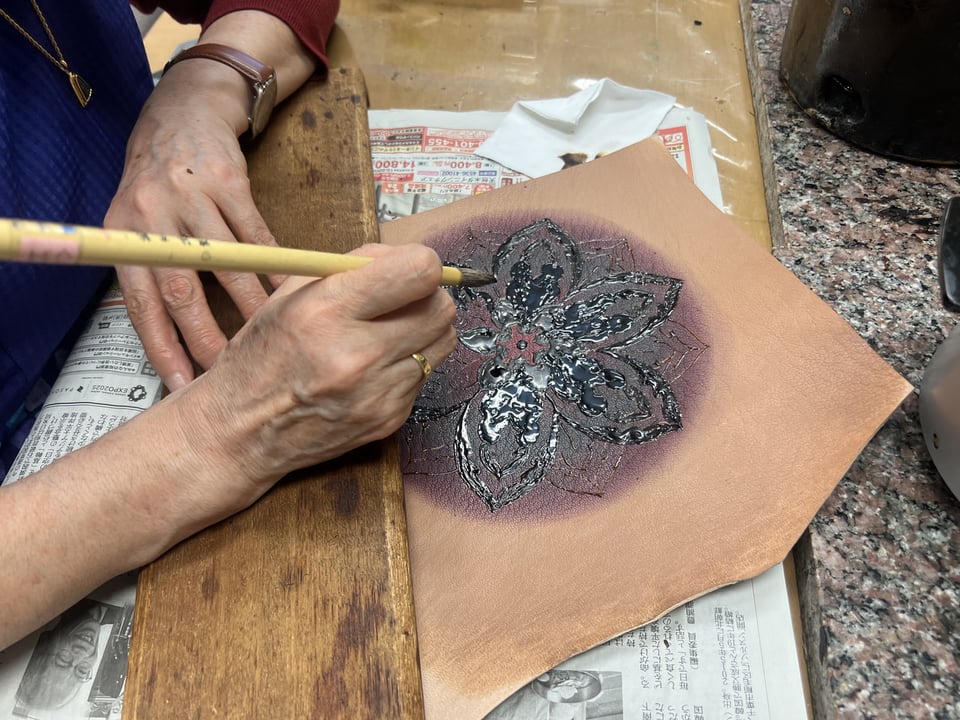 ろうけつ染　レザークラフト教室　革工芸教室