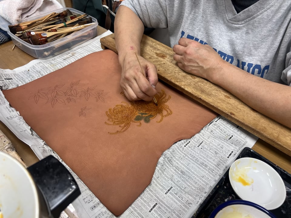ろうけつ染　レザークラフト教室　革工芸教室