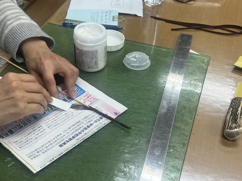 革作品試作　レザークラフト教室　革工芸教室