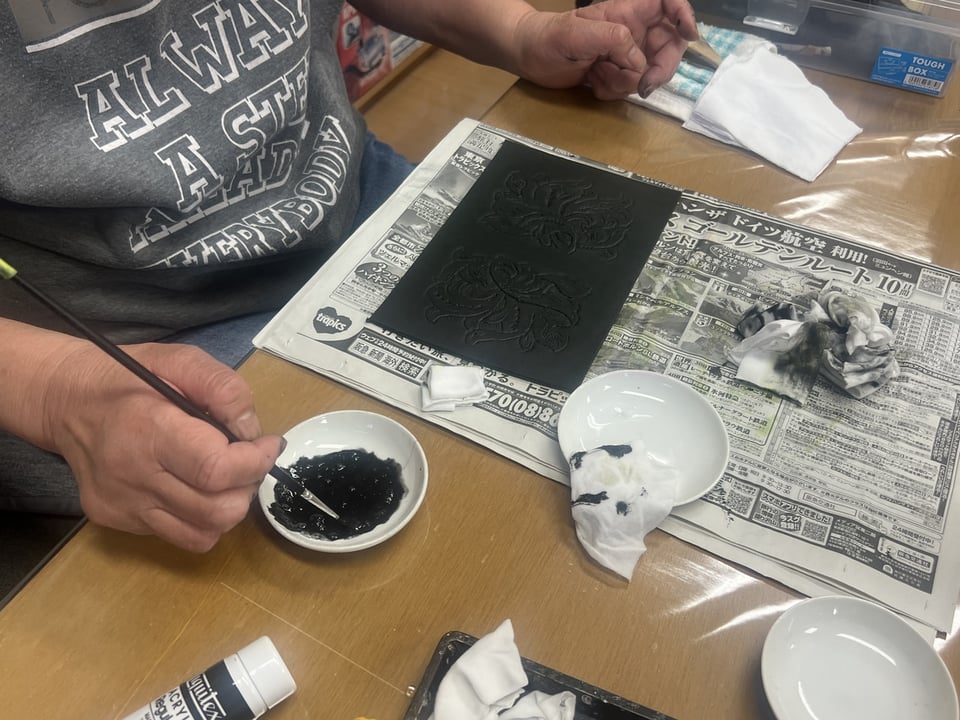 カービング　レザークラフト教室　革工芸教室